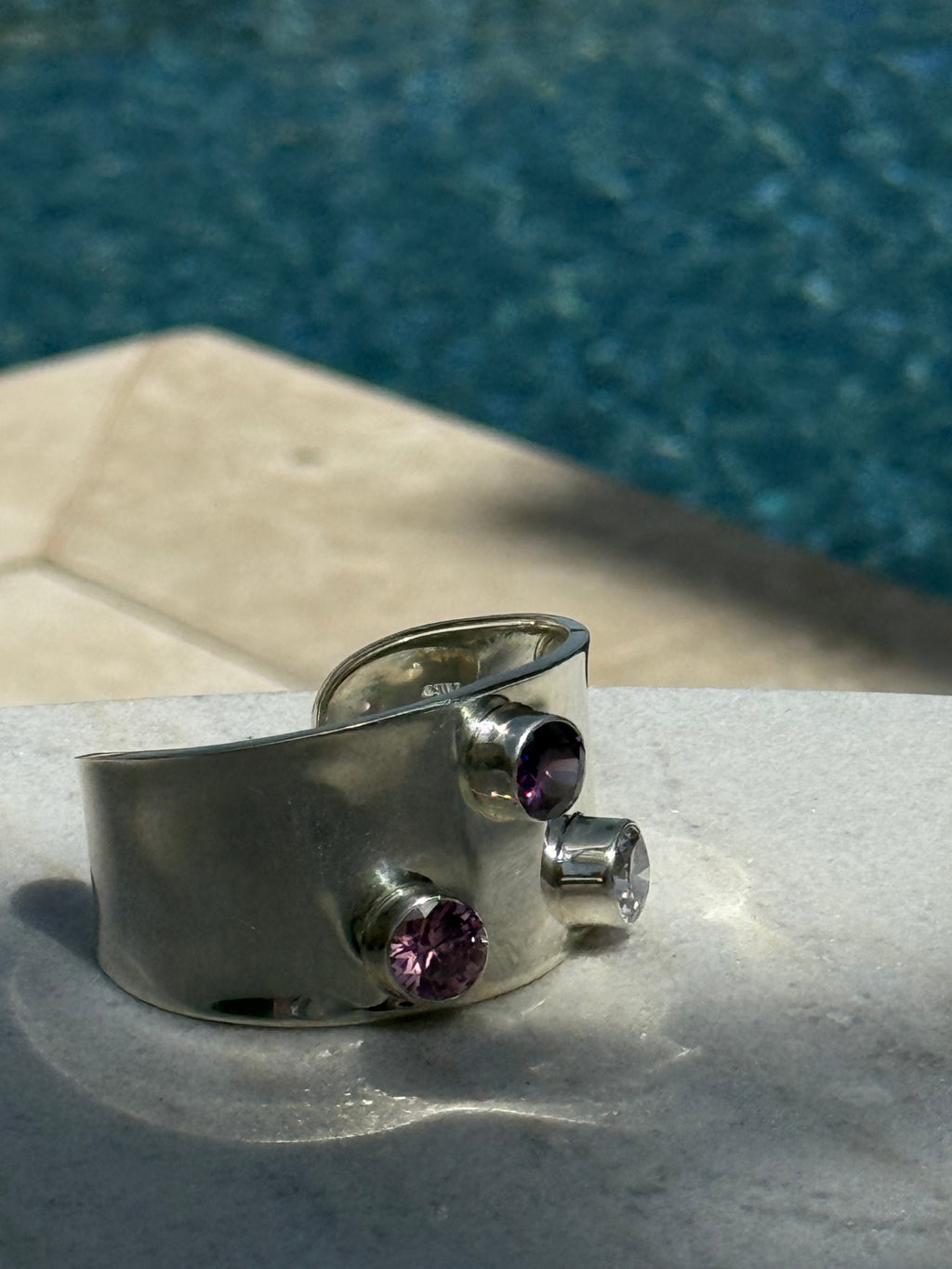 Sterling Silver CZ Cuff Bracelet – Luxury Armor Jewelry