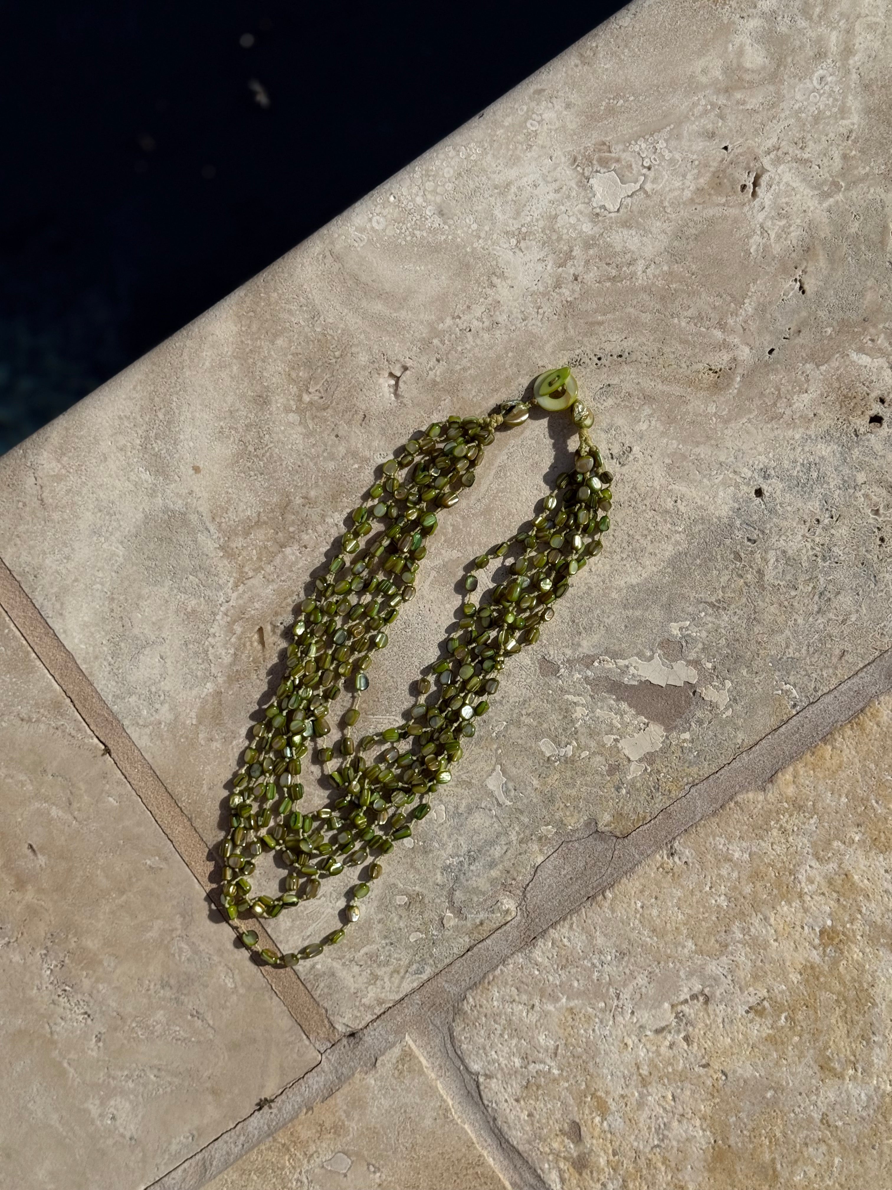 Sea Green Stone Necklace – Luxury Natural Gemstone Jewelry