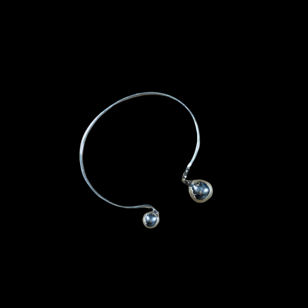Sterling Silver Torque Cuff Bracelet – Minimalist Luxury Jewelry