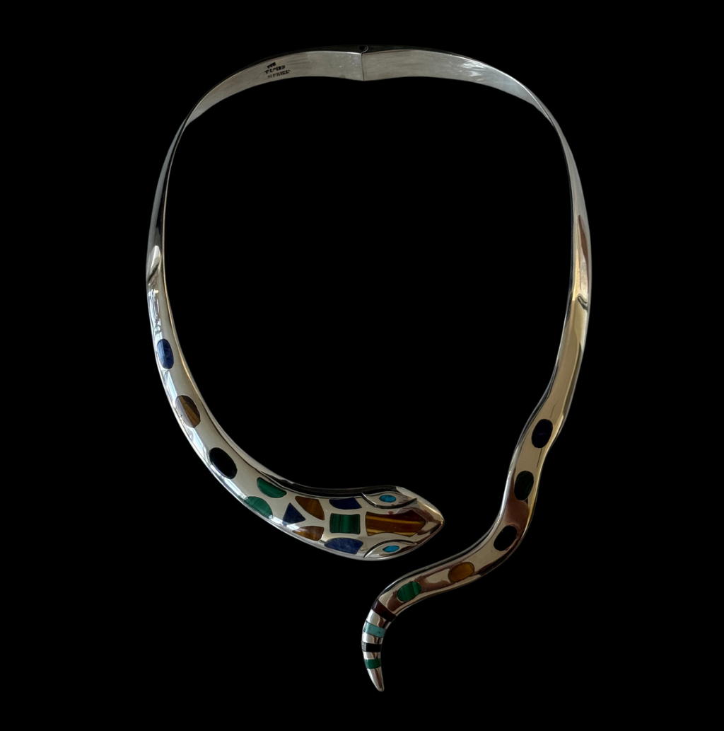 Sterling Silver Snake Collar Necklace – Luxury Serpent Jewelry