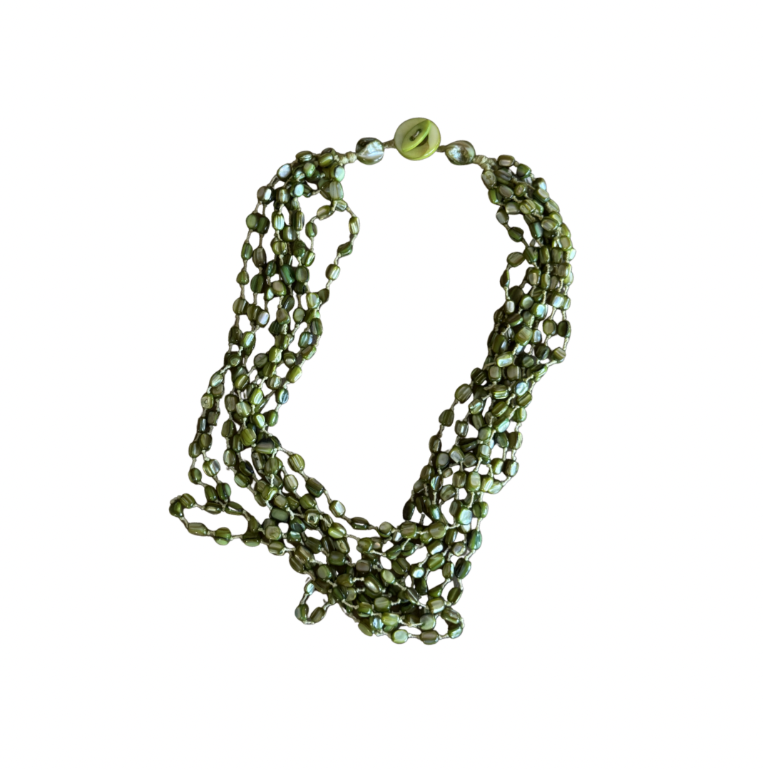 Sea Green Stone Necklace – Luxury Natural Gemstone Jewelry
