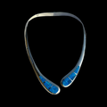Blue Opal Silver Collar Necklace – Luxury Statement Jewelry